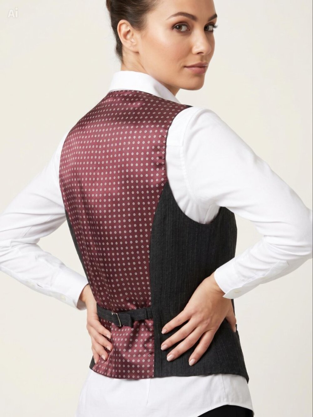 Michel Rene Black Button-Up Vest